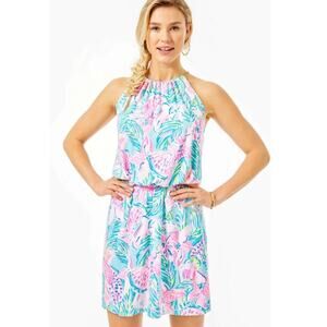 Lilly Pulitzer Bowen Skort Romper Dress L Gimme The Juice Print Tropical Resort